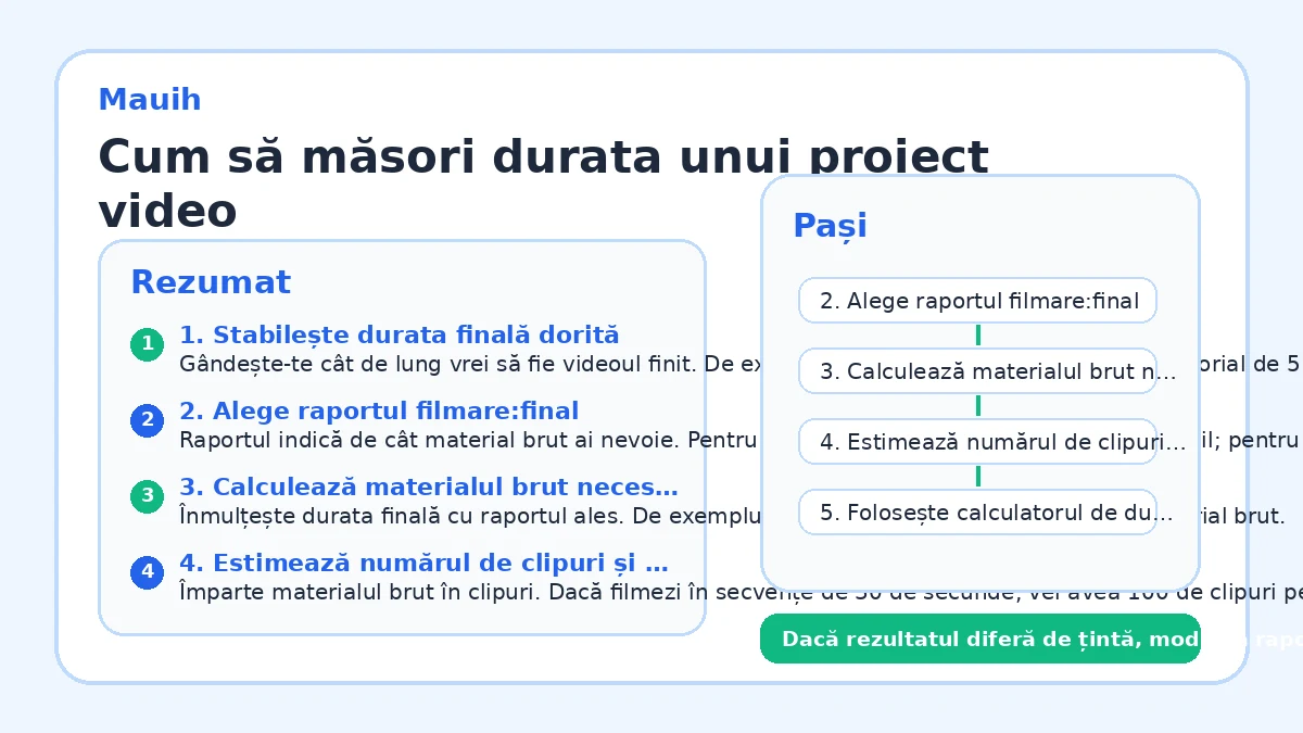Cum să măsori durata unui proiect video