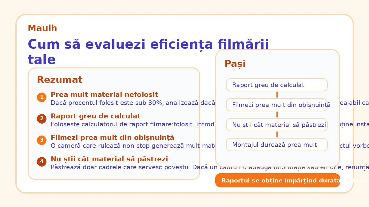 Cum să evaluezi eficiența filmării tale
