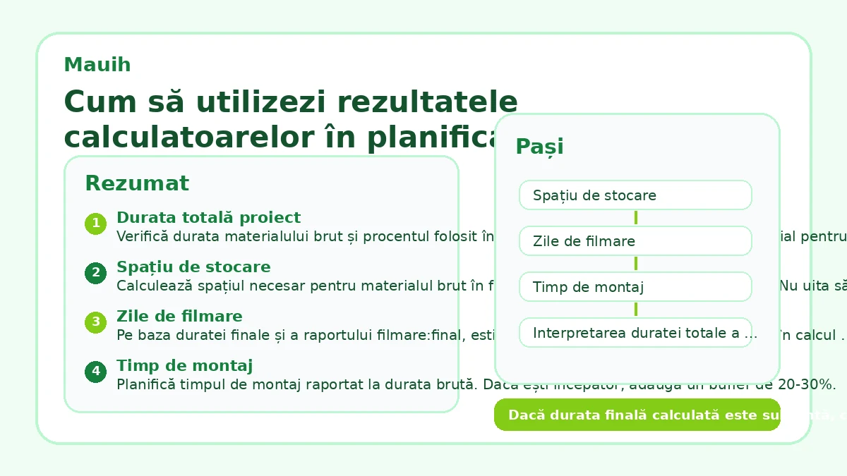 Cum să utilizezi rezultatele calculatoarelor în planificare