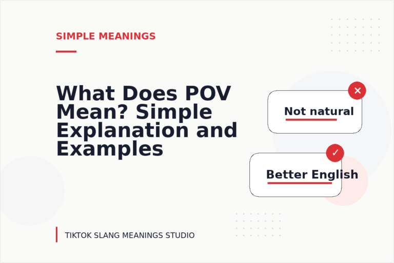 What Does POV Mean? Simple Explanation and Examples
